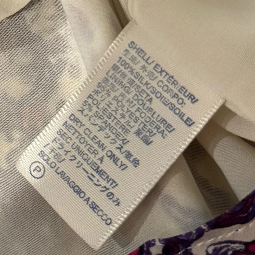 Rebecca Minkoff Silk Sheath Dress Cream Pink Purple 2
